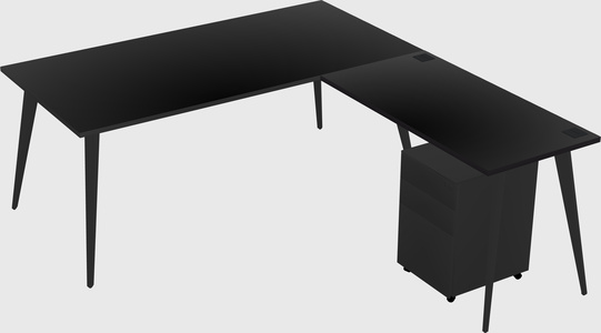 Modern L-shaped Office Desk