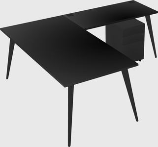 Modern l-shaped office desk