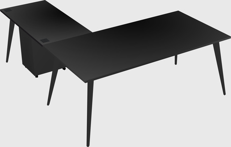 Modern l-shaped office desk