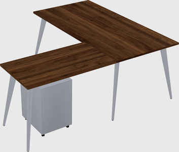 Modern l-shaped office desk
