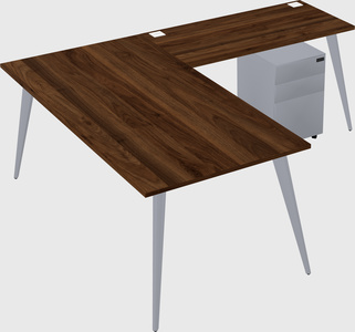 Modern l-shaped office desk