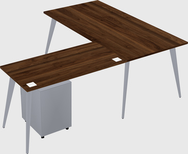 Modern l-shaped office desk