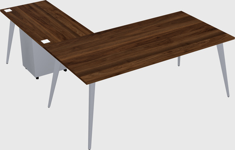 Modern l-shaped office desk