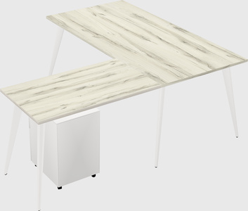 Modern l-shaped office desk