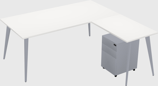 Modern L-shaped Office Desk