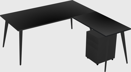 Modern L-shaped Office Desk