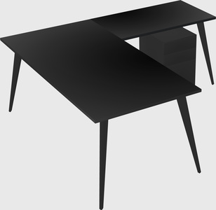 Modern l-shaped office desk