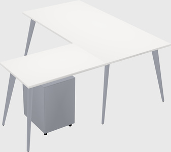 Modern l-shaped office desk