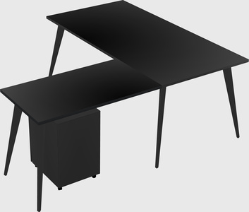 Modern l-shaped office desk
