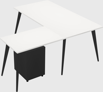 Modern l-shaped office desk
