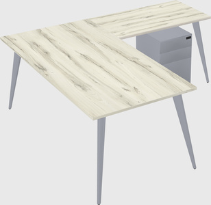 Modern l-shaped office desk