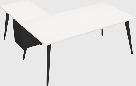 Modern l-shaped office desk