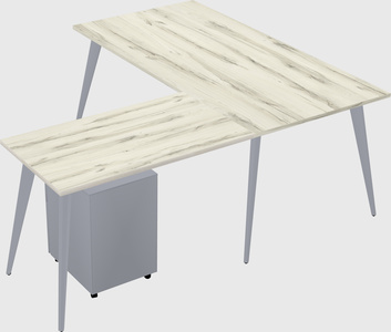Modern l-shaped office desk
