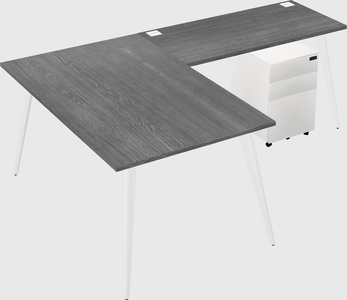 Modern l-shaped office desk