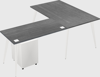 Modern l-shaped office desk