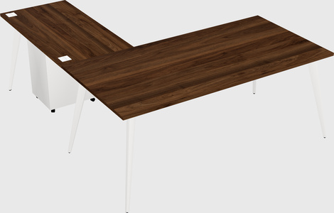 Modern l-shaped office desk