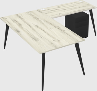 Modern l-shaped office desk