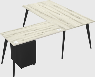 Modern l-shaped office desk