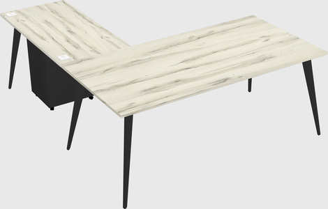 Modern l-shaped office desk