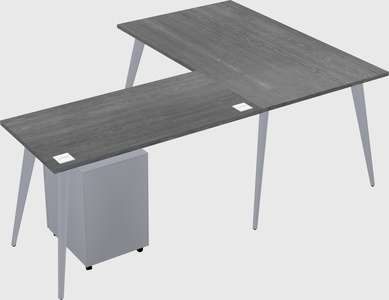 Modern l-shaped office desk