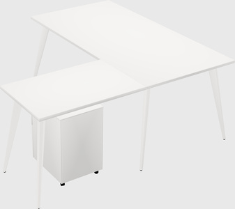 Modern l-shaped office desk