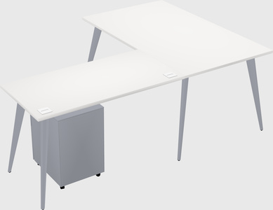 Modern l-shaped office desk