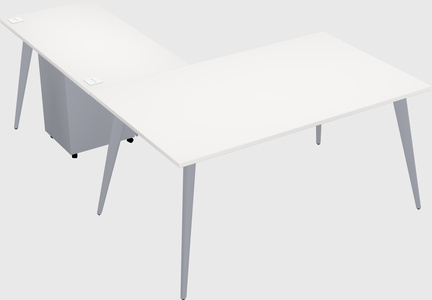 Modern l-shaped office desk
