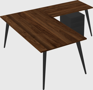 Modern l-shaped office desk