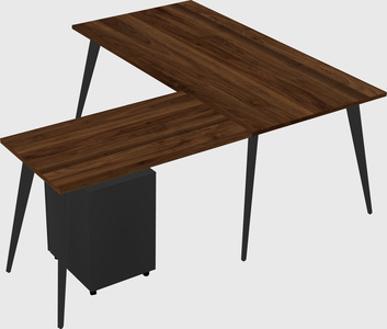 Modern l-shaped office desk
