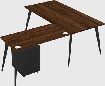 Modern l-shaped office desk
