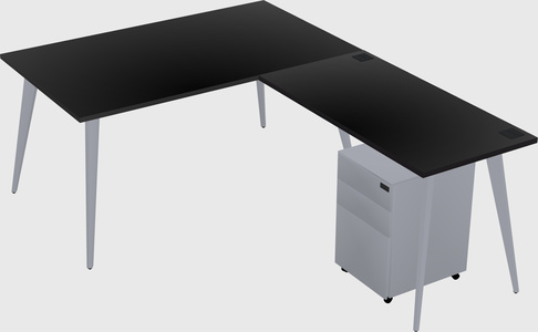 Modern L-shaped Office Desk