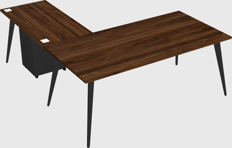 Modern l-shaped office desk