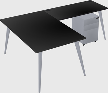 Modern l-shaped office desk