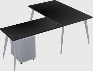 Modern l-shaped office desk