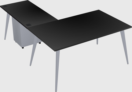 Modern l-shaped office desk