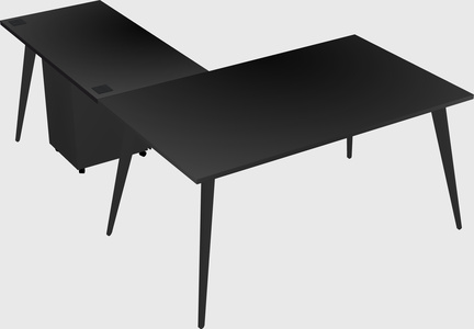 Modern l-shaped office desk