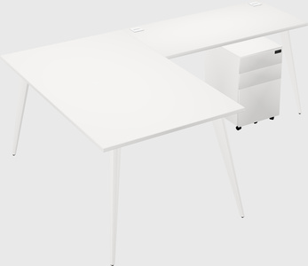 Modern l-shaped office desk