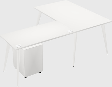 Modern l-shaped office desk