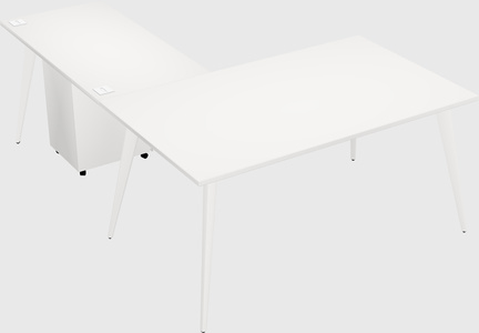Modern l-shaped office desk