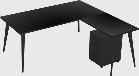 Modern L-shaped Office Desk