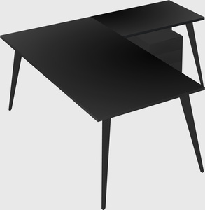 Modern l-shaped office desk