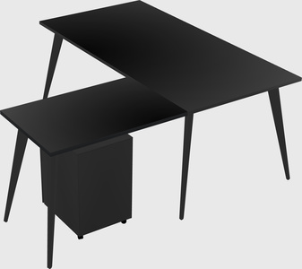 Modern l-shaped office desk