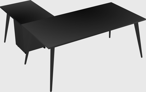 Modern l-shaped office desk