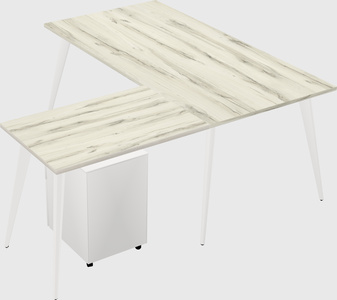 Modern l-shaped office desk