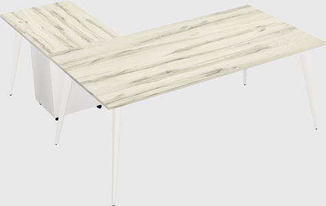 Modern l-shaped office desk