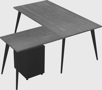 Modern l-shaped office desk