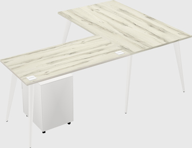 Modern l-shaped office desk
