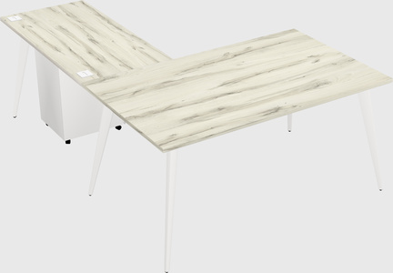 Modern l-shaped office desk