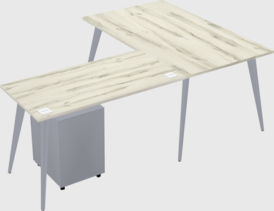 Modern l-shaped office desk