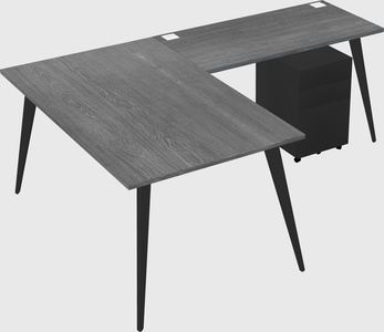 Modern l-shaped office desk